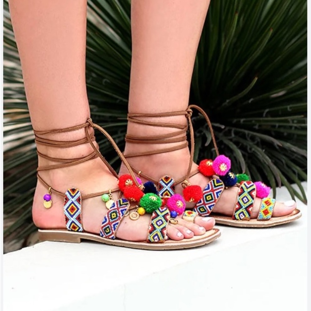 Chinese Laundry - posh leather sandals cognac - brand new - sz 8